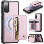 Custodia con cerniera, protezione RFID e porta carte per Samsung Galaxy S21