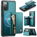 Custodia con cerniera, protezione RFID e porta carte per Samsung Galaxy S21