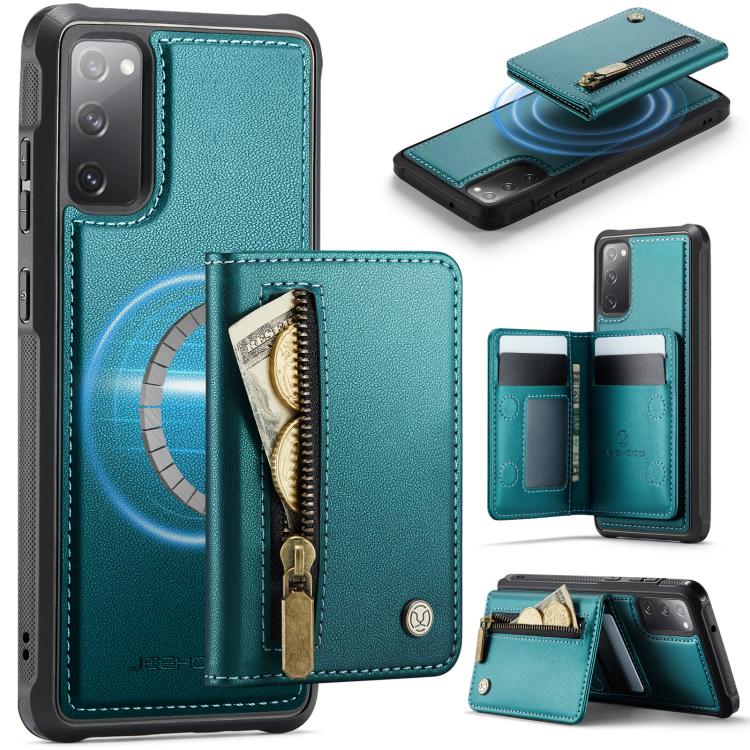 Custodia con cerniera, protezione RFID e porta carte per Samsung Galaxy S21