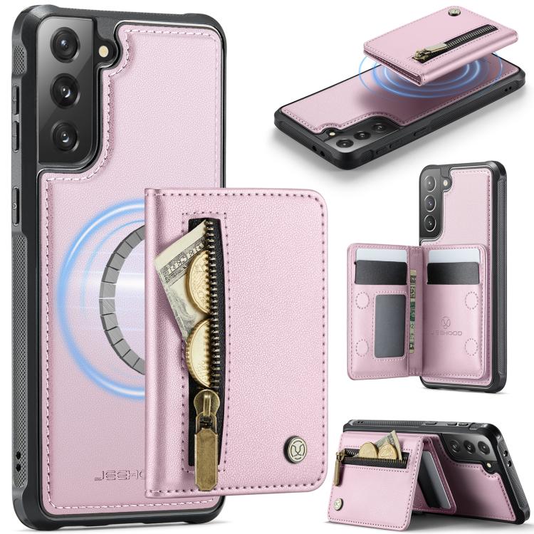 Custodia con cerniera, protezione RFID e porta carte per Samsung Galaxy S21