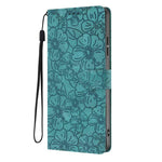 Custodia portafoglio in pelle con motivo a fiori per iPhone 16 Pl