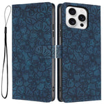 Custodia portafoglio in pelle con fiori di ciliegio per iPhone 14