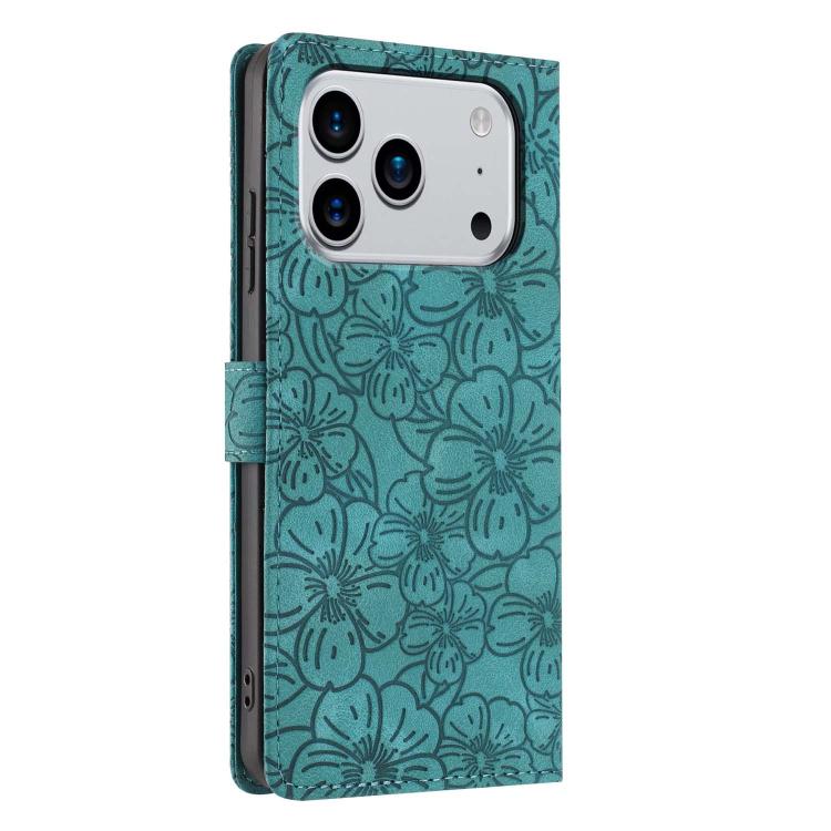 Custodia portafoglio in pelle con fiori di ciliegio per iPhone 18