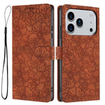 Custodia portafoglio in pelle con fiori di ciliegio per iPhone 18