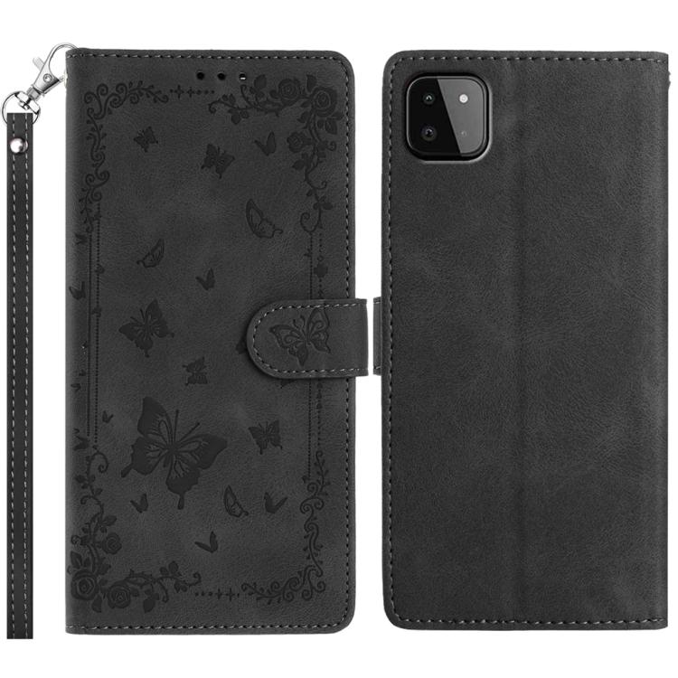 Custodia in pelle con motivo farfalle per Samsung Galaxy A13 4G, A13 5G e A22 5G