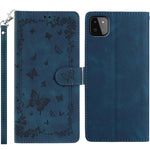 Custodia in pelle con motivo farfalle per Samsung Galaxy A13 4G, A13 5G e A22 5G