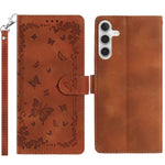 Custodia in pelle con motivo a farfalle per Samsung Galaxy A56, A26 e A36 5G