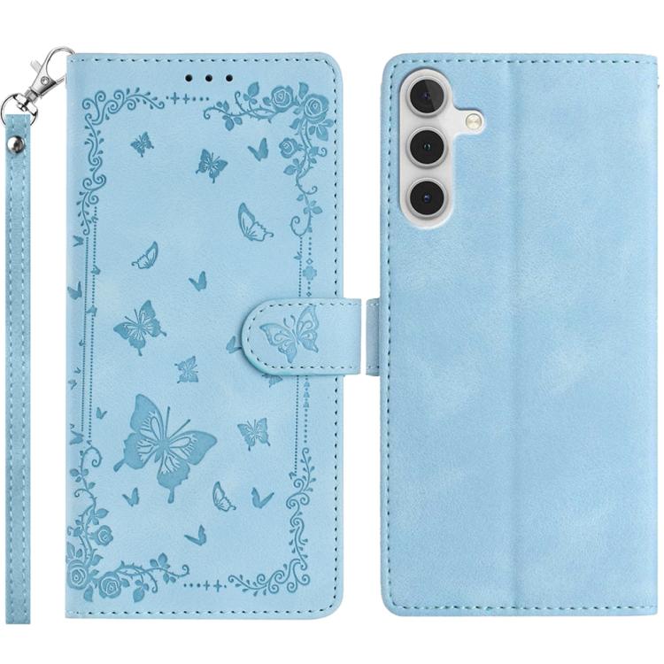 Custodia in pelle con motivo a farfalle per Samsung Galaxy A56, A26 e A36 5G