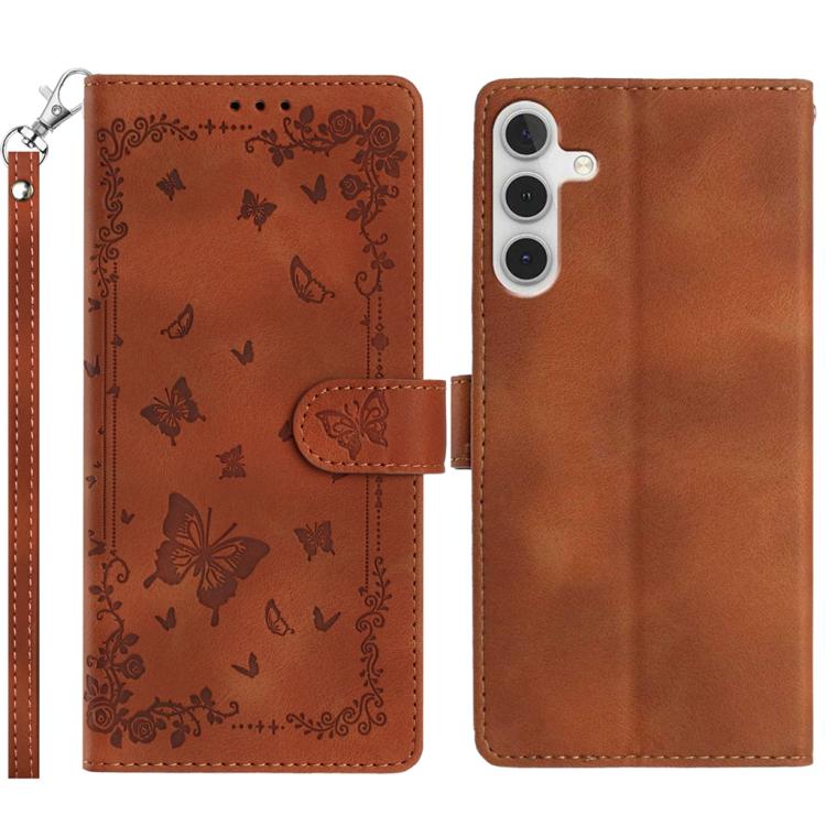 Custodia in pelle con motivo a farfalle per Samsung Galaxy A56, A26 e A36 5G