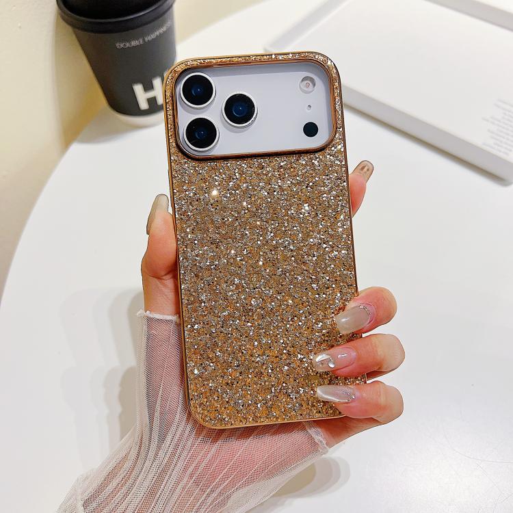 Custodia TPU antiurto con glitter per iPhone 18 e 17 Pro Max