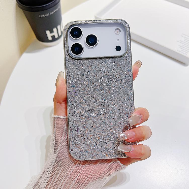 Custodia TPU antiurto con glitter per iPhone 18 e 17 Pro Max