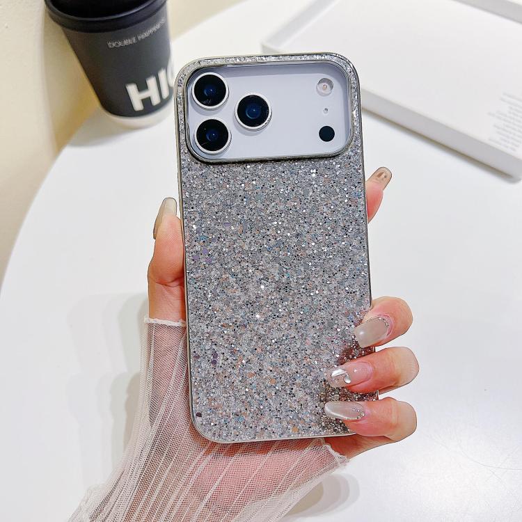 Custodia TPU antiurto con glitter per iPhone 18 e 17 Pro Max