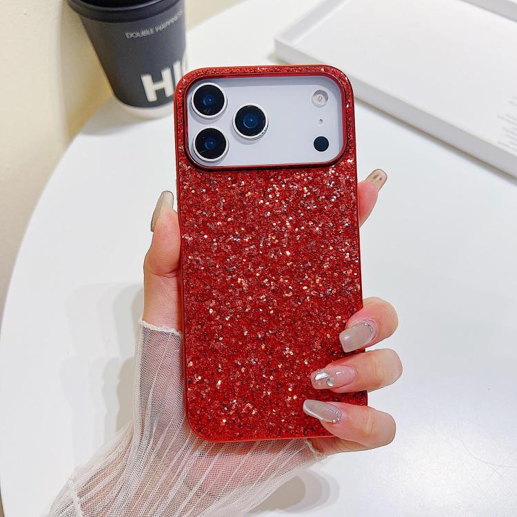 Custodia TPU antiurto con glitter per iPhone 18 e 17 Pro Max