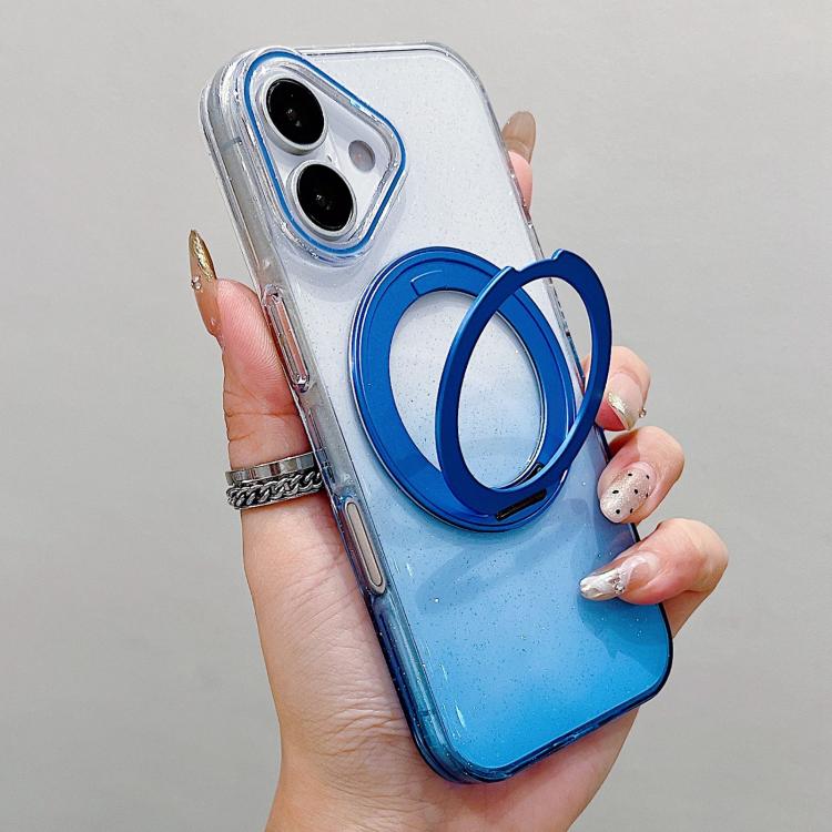 Custodia per telefono MagSafe con supporto girevole a 360 gradi e sfumatura trasparente., For iPhone 16 Plus, For iPhone 16