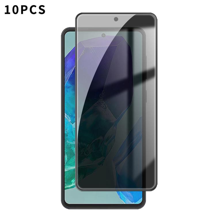 Pellicola vetro temperato privacy con bordo nero per Galaxy M Samsung