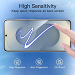 Pellicola vetro temperato privacy con bordo nero per Galaxy M Samsung