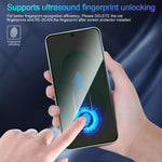 Pellicola vetro temperato privacy con bordo nero per Galaxy M Samsung
