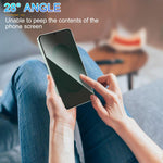 Pellicola vetro temperato privacy con bordo nero per Galaxy M Samsung