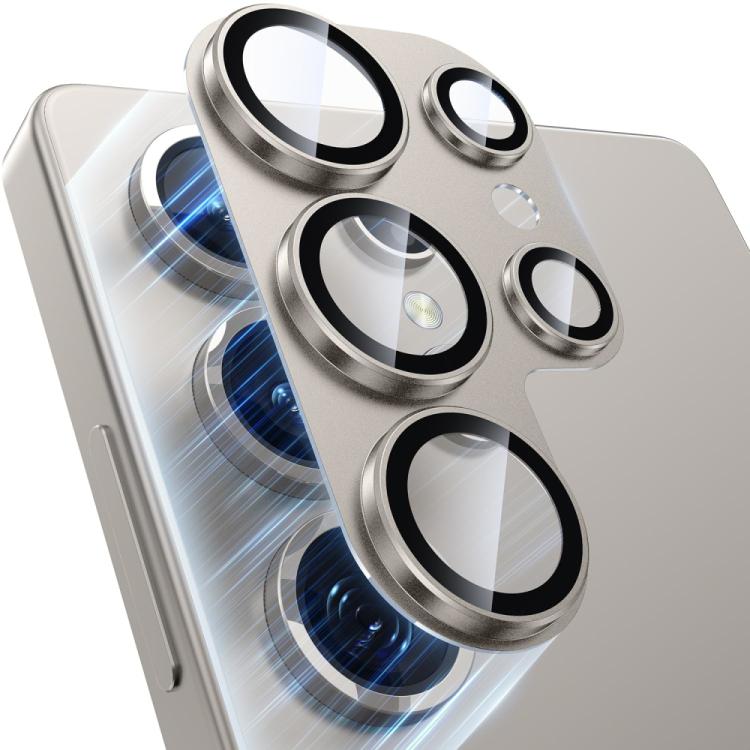 Pellicola per obiettivo fotografico in metallo e vetro per Samsung Galaxy S25 e