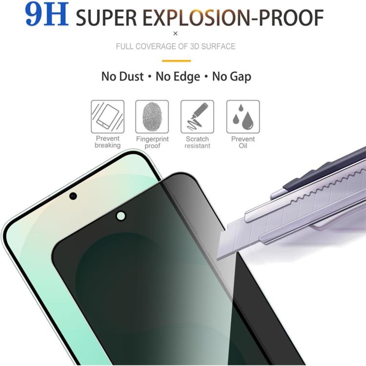Pellicola vetro temperato privacy Kalebol per Galaxy A08 4G/5G