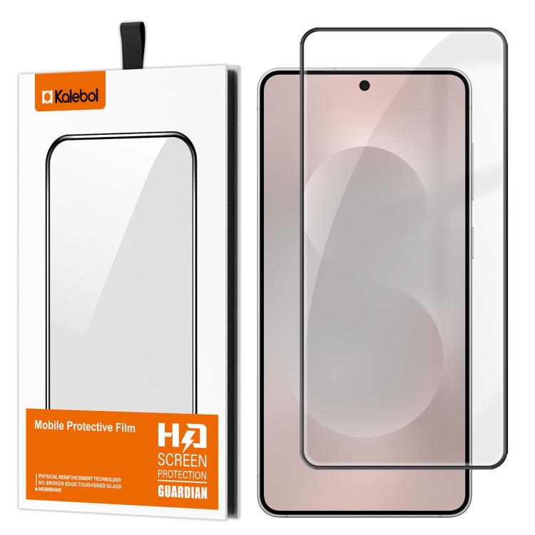 Pellicola vetro temperato HD Kalebol con bordo nero per Samsung Galaxy S22-S26