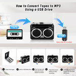 Convertitore cassette MP3 portatile con doppi altoparlanti - immagine 10