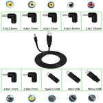 Cavo alimentazione USB a DC 5.5x2.1mm 1.5m con 13 adattatori