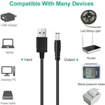 Cavo alimentazione USB a DC 5.5x2.1mm 1.5m con 13 adattatori