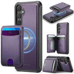 Custodia in pelle JEEHOOD J10 con porta carte e MagSafe per Samsung Galaxy S24