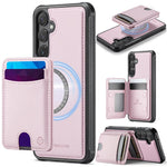 Custodia in pelle JEEHOOD J10 con porta carte e MagSafe per Samsung Galaxy S24