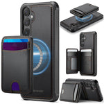 Custodia in pelle JEEHOOD J10 con porta carte e MagSafe per Samsung Galaxy S24