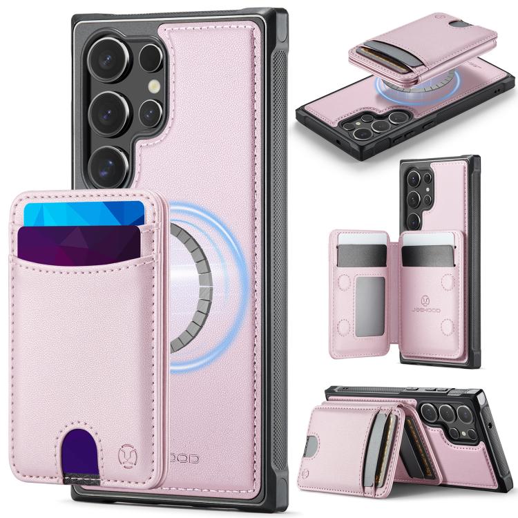 Custodia in pelle JEEHOOD J10 con porta carte e MagSafe per Samsung Galaxy S24