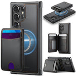 Custodia in pelle JEEHOOD J10 con porta carte e MagSafe per Samsung Galaxy S24