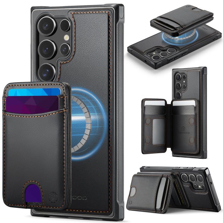 Custodia in pelle JEEHOOD J10 con porta carte e MagSafe per Samsung Galaxy S24