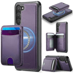 Custodia in pelle JEEHOOD J10 con porta carte e MagSafe per Samsung Galaxy S24