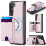 Custodia in pelle JEEHOOD J10 con porta carte e MagSafe per Samsung Galaxy S24