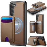 Custodia in pelle JEEHOOD J10 con porta carte e MagSafe per Samsung Galaxy S24