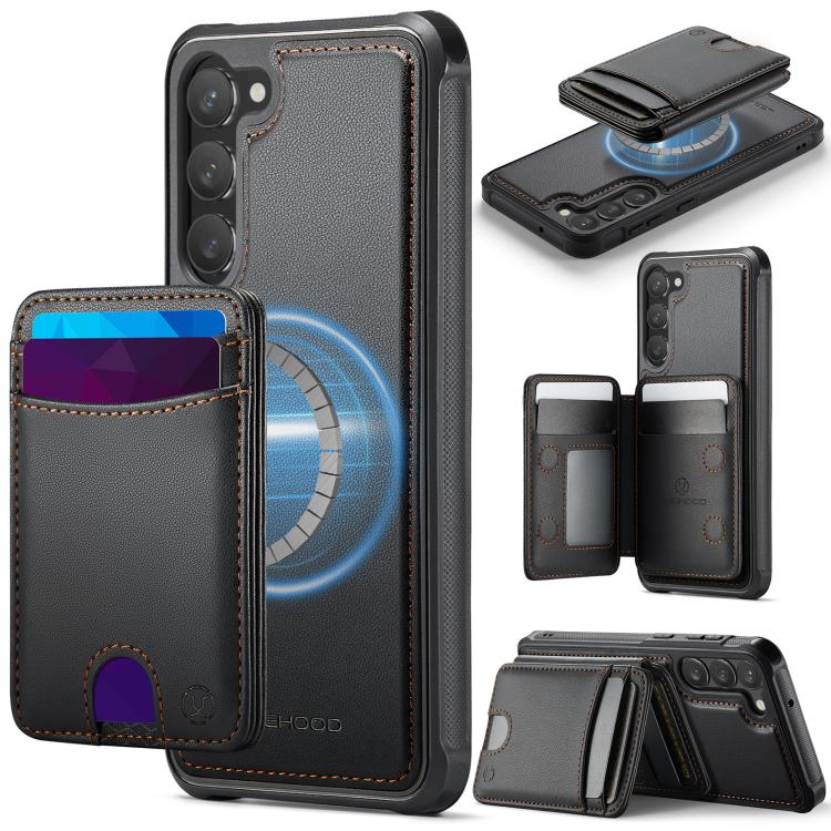 Custodia in pelle JEEHOOD J10 con porta carte e MagSafe per Samsung Galaxy S24