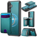 Custodia in pelle JEEHOOD J10 con porta carte e MagSafe per Samsung Galaxy S24