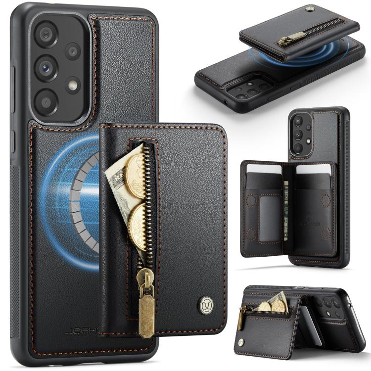 Custodia con cerniera, protezione RFID e porta carte per Samsung Galaxy A53 5G