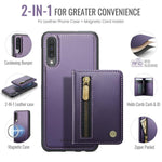 Custodia con cerniera e porta carte per Samsung Galaxy A50