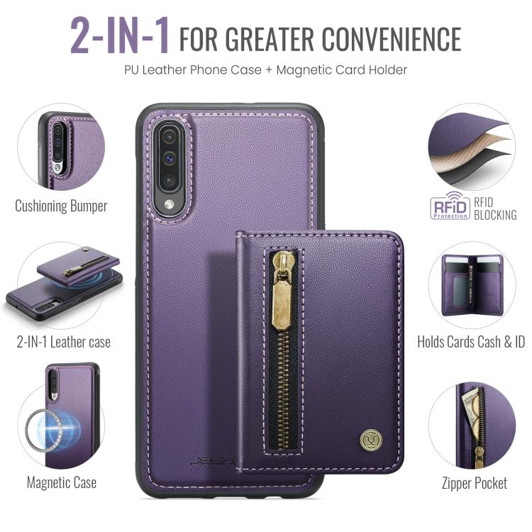 Custodia con cerniera e porta carte per Samsung Galaxy A50