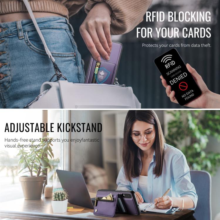 Custodia con cerniera e porta carte per Samsung Galaxy A50