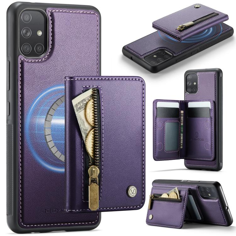 Custodia con cerniera, protezione RFID e porta carte per Samsung Galaxy A53 5G