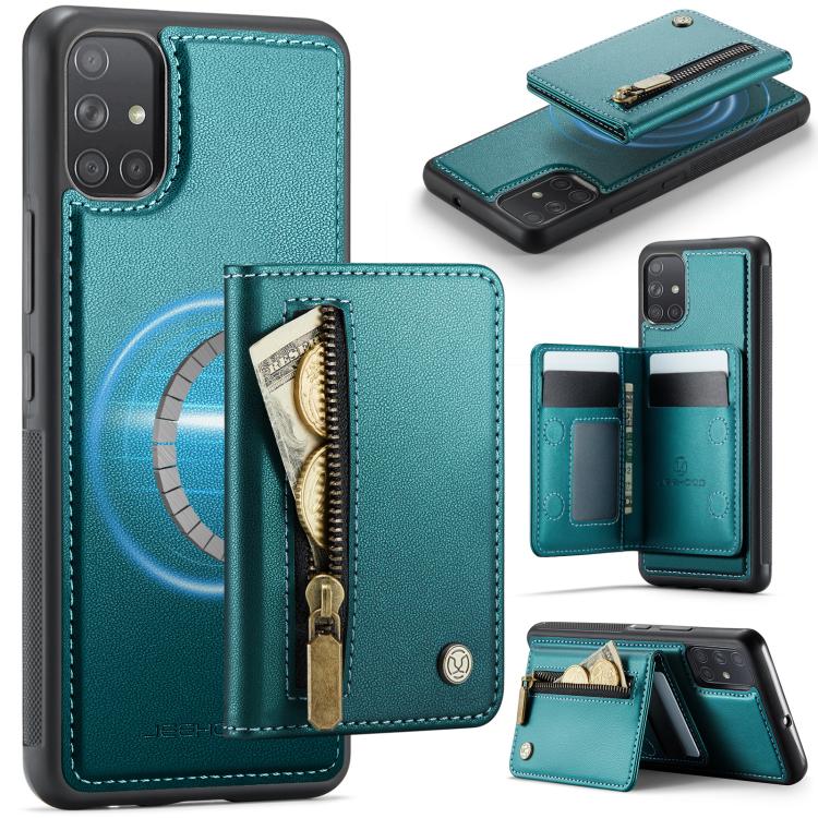 Custodia con cerniera, protezione RFID e porta carte per Samsung Galaxy A53 5G