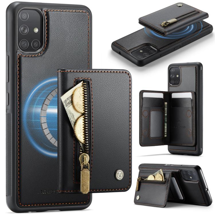 Custodia con cerniera, protezione RFID e porta carte per Samsung Galaxy A53 5G