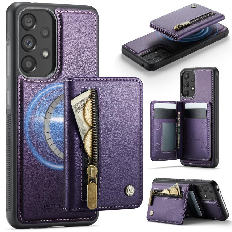Custodia con cerniera, protezione RFID e porta carte per Samsung Galaxy A53 5G