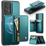 Custodia con cerniera, protezione RFID e porta carte per Samsung Galaxy A53 5G