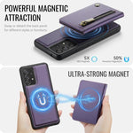 Custodia con cerniera, protezione RFID e porta carte per Samsung Galaxy A53 5G