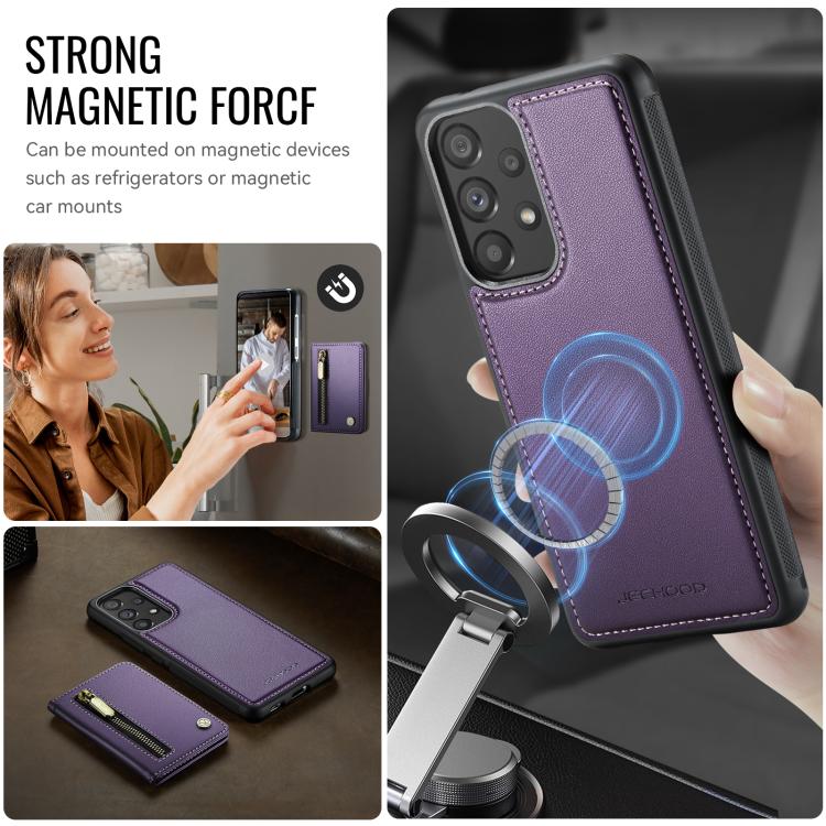 Custodia con cerniera, protezione RFID e porta carte per Samsung Galaxy A53 5G